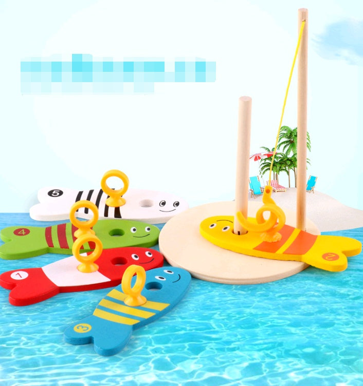 Wooden Fishing Ring Early Education Creative Baby Educational Toy