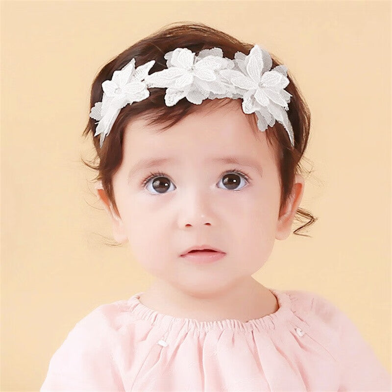 Baby Girls Bow Knot Lace Floral Headband Hair Accessories for Newborns