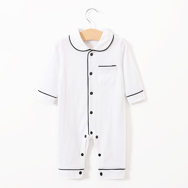 Solid Color Baby Onesies Pajama Outfit