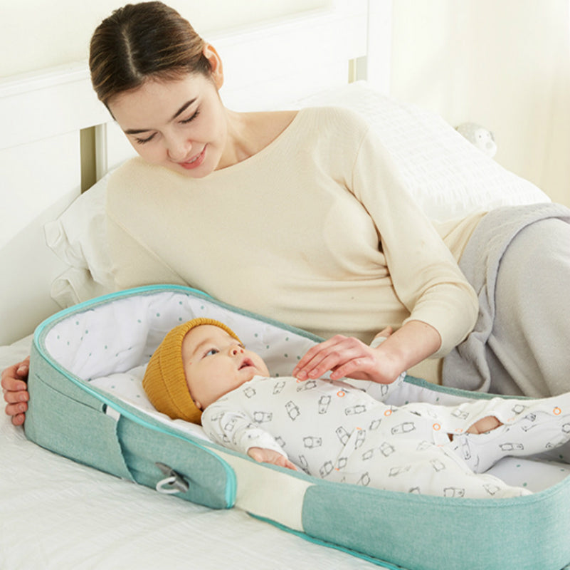 Portable Anti-Pressure Baby Crib Bed-In for Newborn Comfort