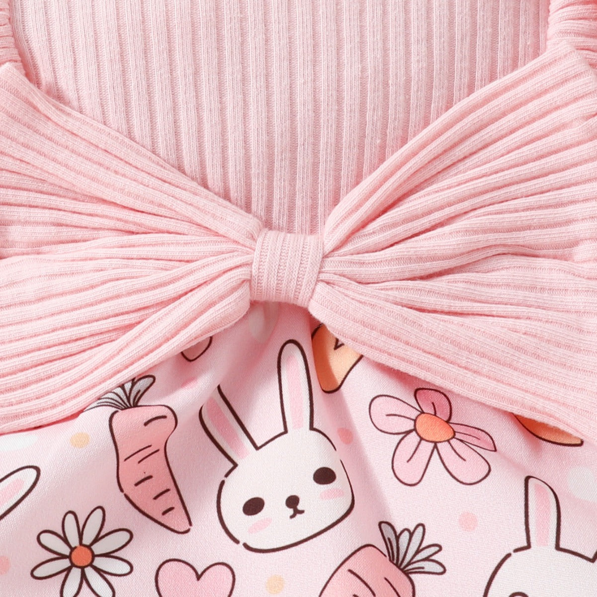 Floral Bow Baby One-Piece Triangle Romper