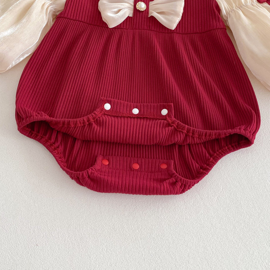 Baby Bow Puff Sleeve Romper Jumpsuit Outfit