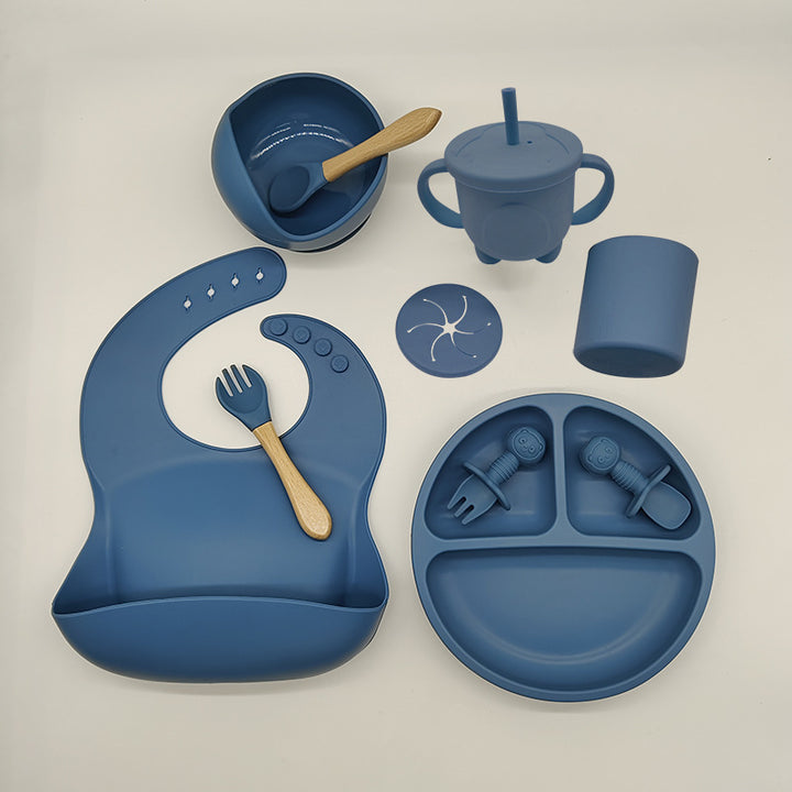 Silicone Baby Feeding Tableware for Complementary Food Learning