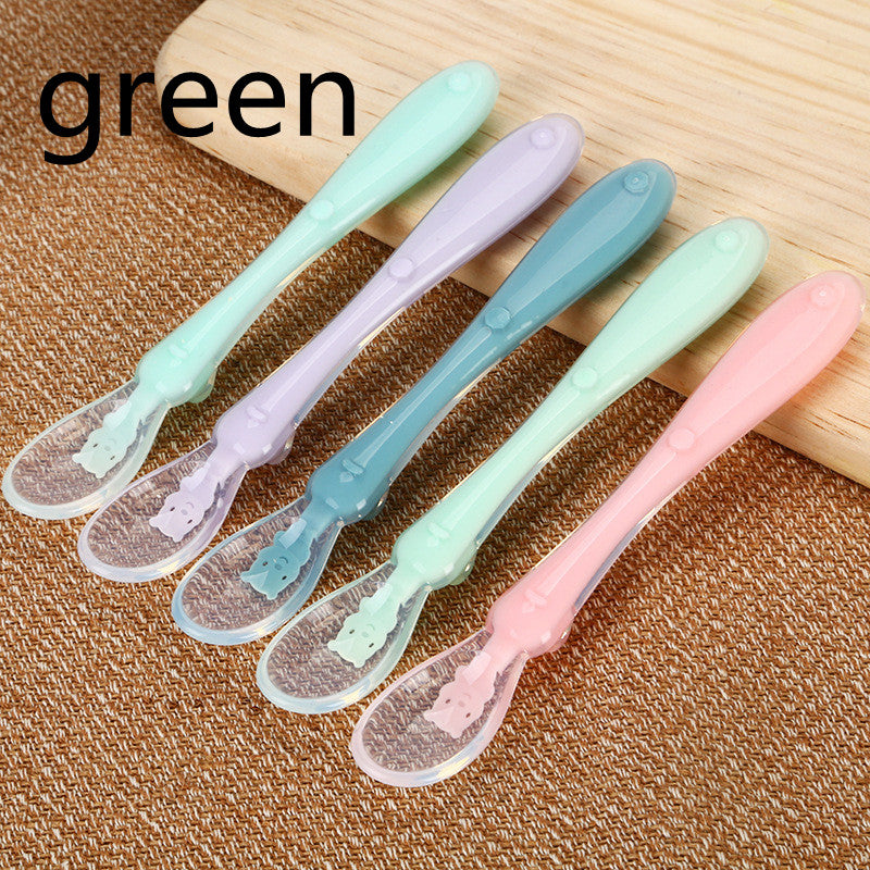 Baby Silicone Feeding Spoon For Water And Soup
