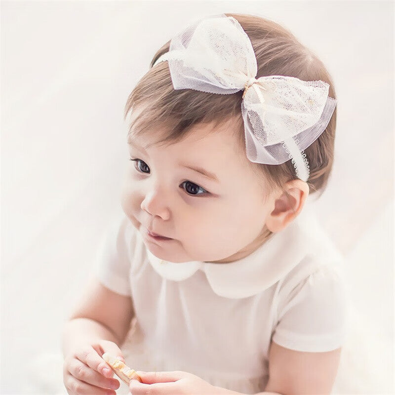 Baby Girls Bow Knot Lace Floral Headband Hair Accessories for Newborns