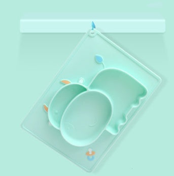 Silicone Baby Suction Bowl Cartoon Learning Feeding Bowl