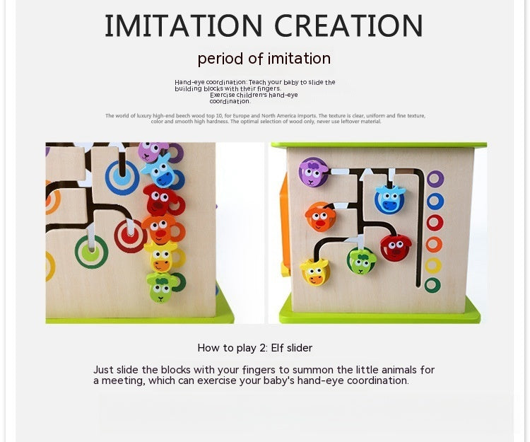 Happy Farm Bead Stringing Educational Toy Box For Babies And Children