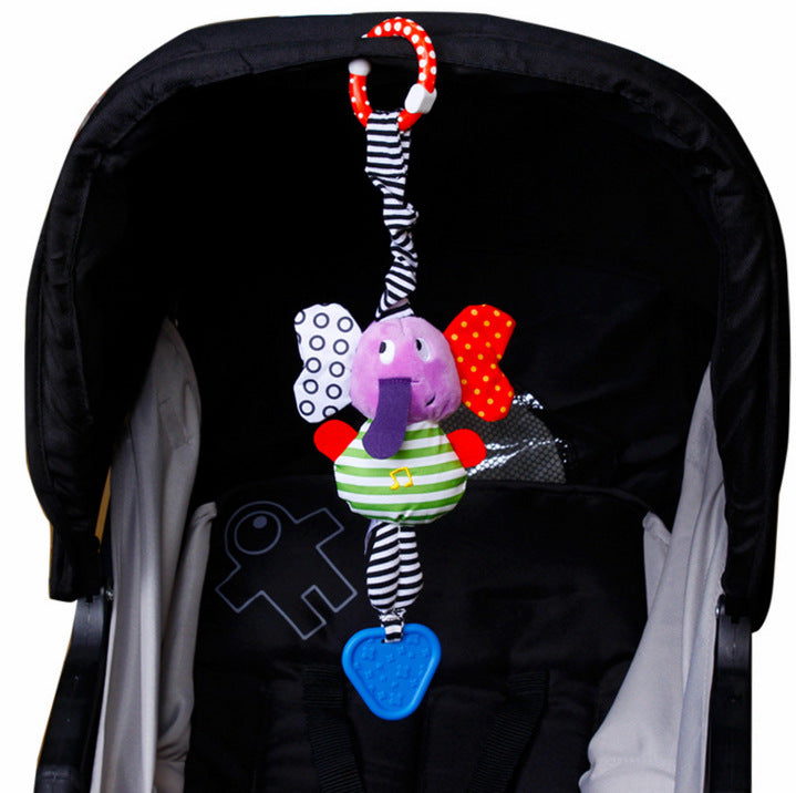 Musical Elephant Hanging Teether Baby Toy