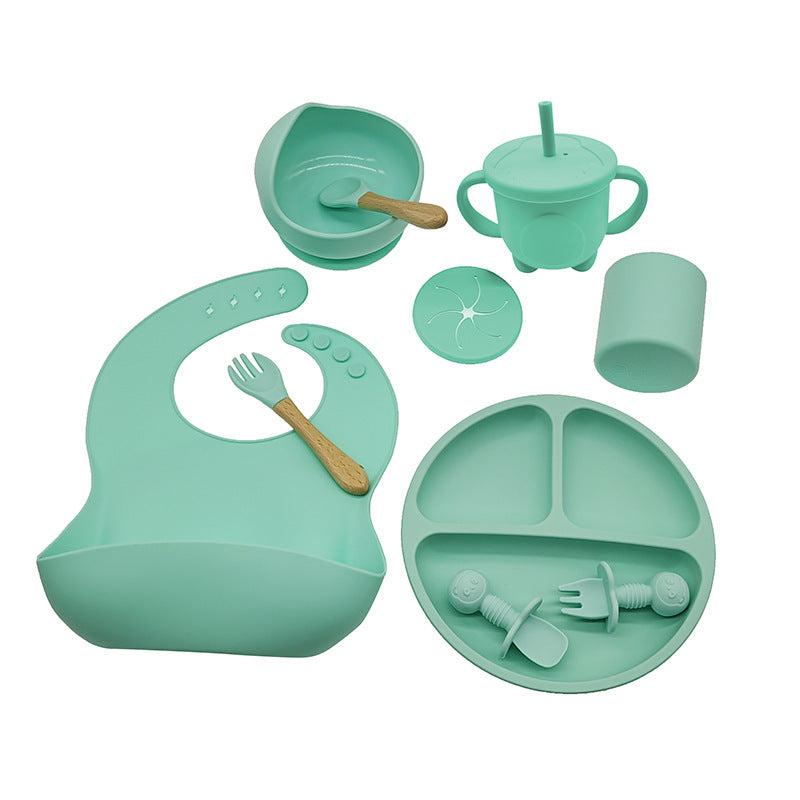 Silicone Baby Feeding Tableware for Complementary Food Learning