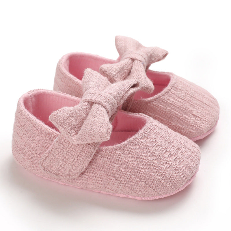 Baby Knitted Wool Bow Shoes Soft Sole Footwear
