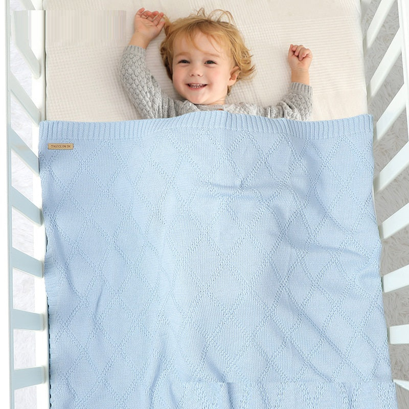 Soft Knitted Baby Blanket For Newborn Comfort And Warmth Cozy Daily Use