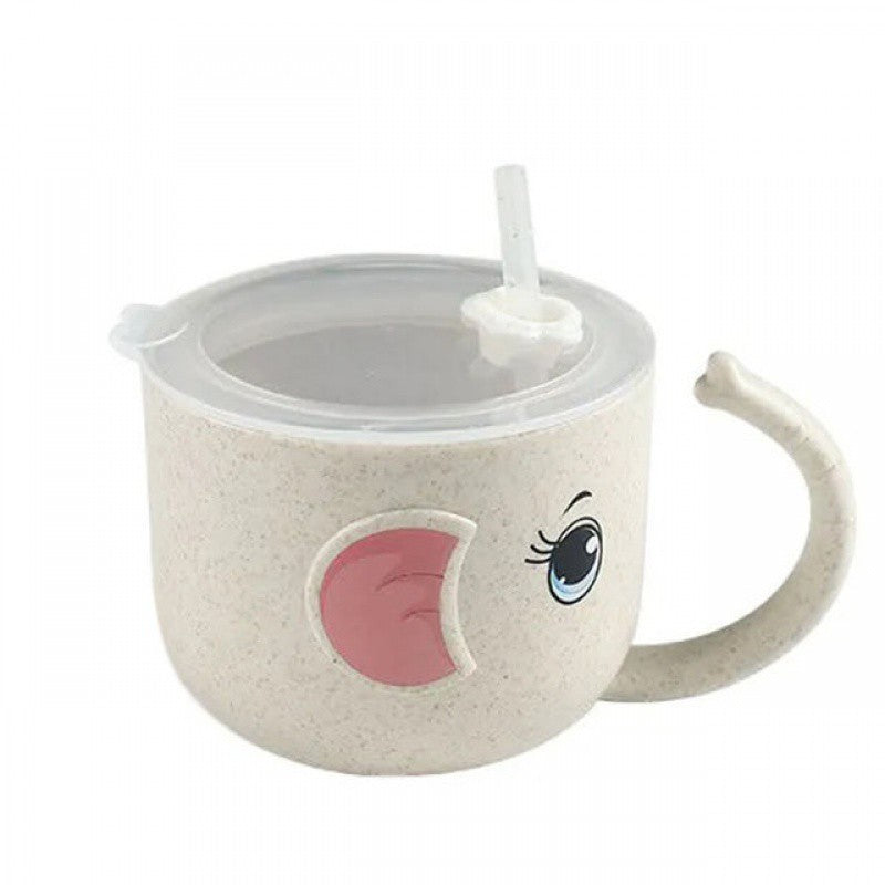 Silicone Baby Feeding Bottle with Straw Kids Drinking Mug