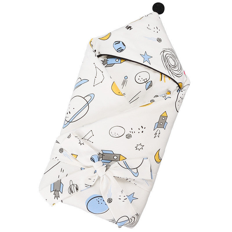 Breathable Cotton Baby Swaddle Printed Quilt for Spring and Autumn Comfort