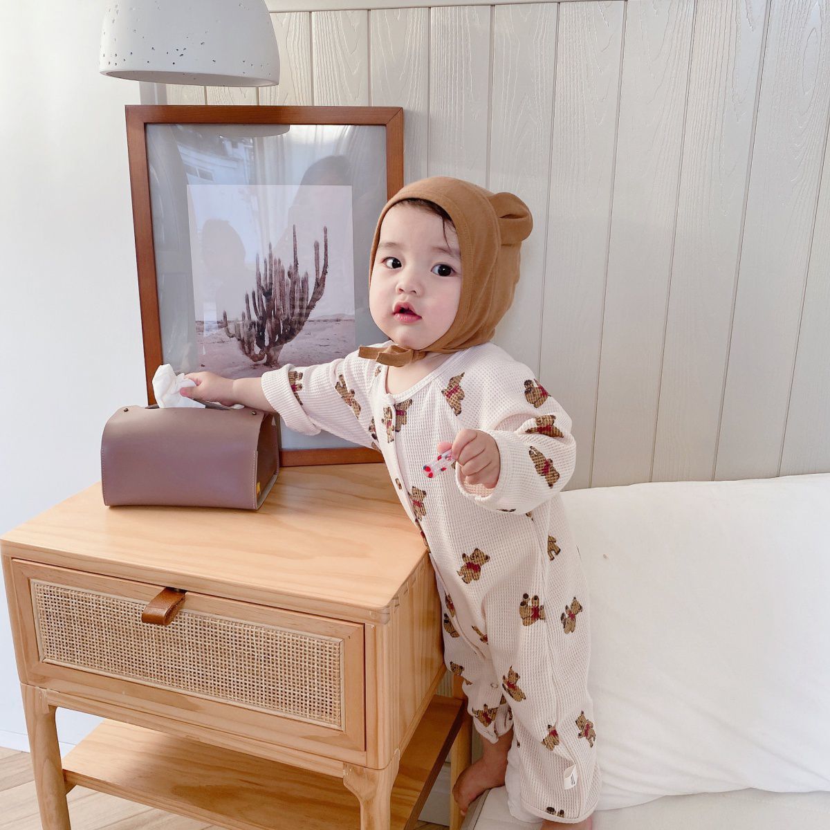 Baby Western Style One-Piece Romper Comfortable Pajamas