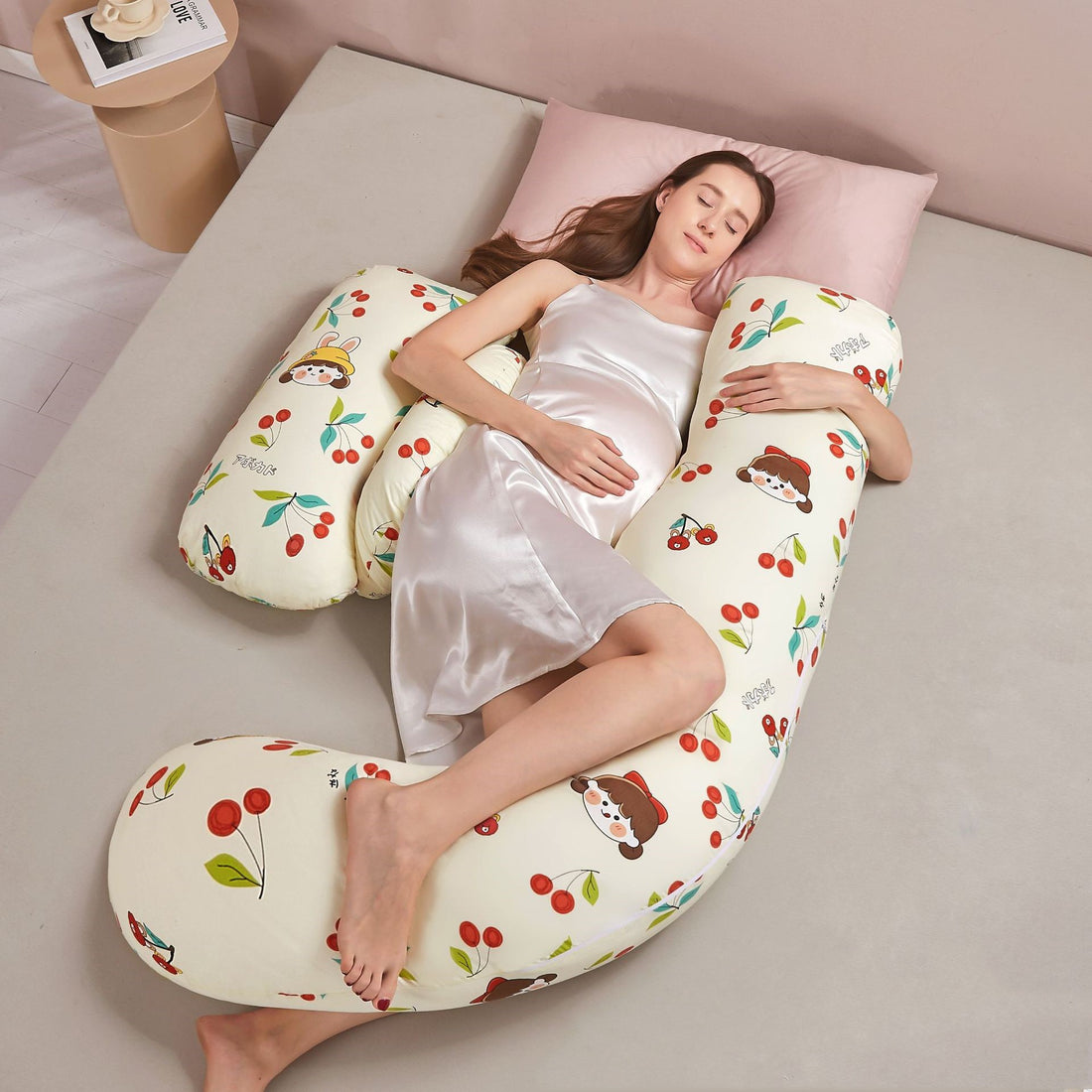 Summer Tencel Maternity Lumbar Side Sleeping Pillow for Comfort Support