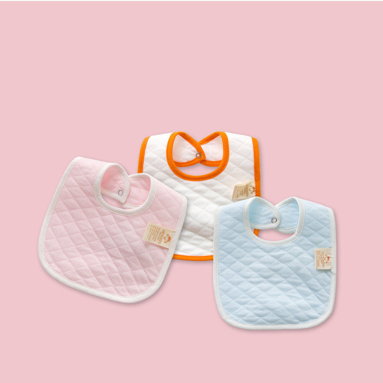 Thickened Double Layer Cotton Baby Feeding Bib for Newborns