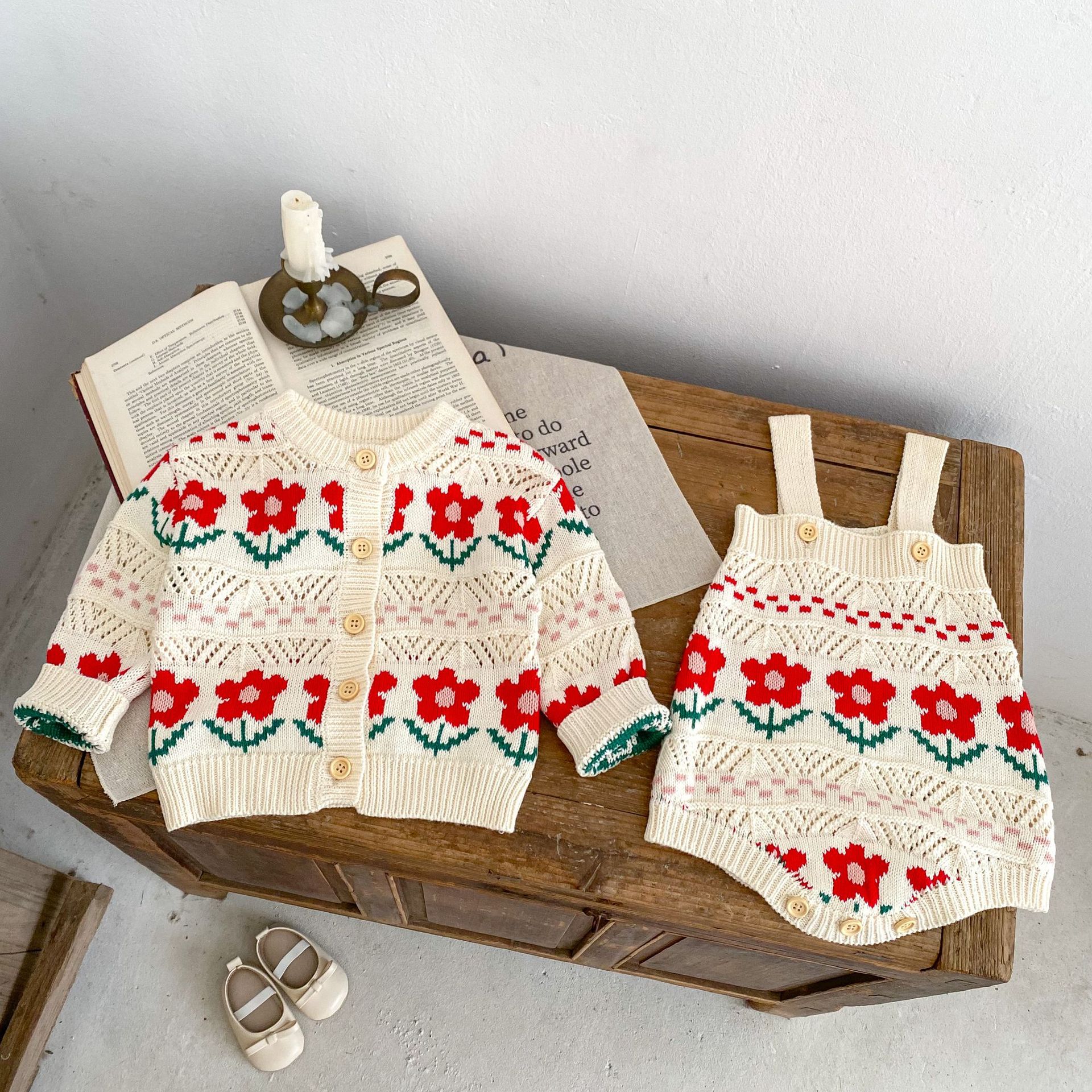 Baby Girl Autumn Sweater Cardigan Outfit
