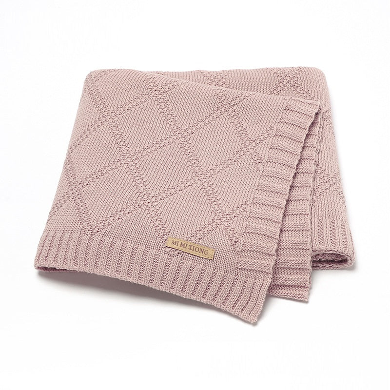 Soft Knitted Baby Blanket For Newborn Comfort And Warmth Cozy Daily Use