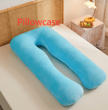 Multifunctional Pure Cotton U-Shaped Maternity Pillow Removable Washable Cover