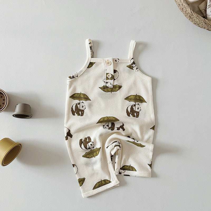 Class A Waffle Baby Jumpsuit Outing Outfit