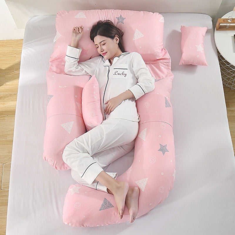 U-Shaped Maternity Waist Protection Side Sleeper Pillow for Comfort Suppor