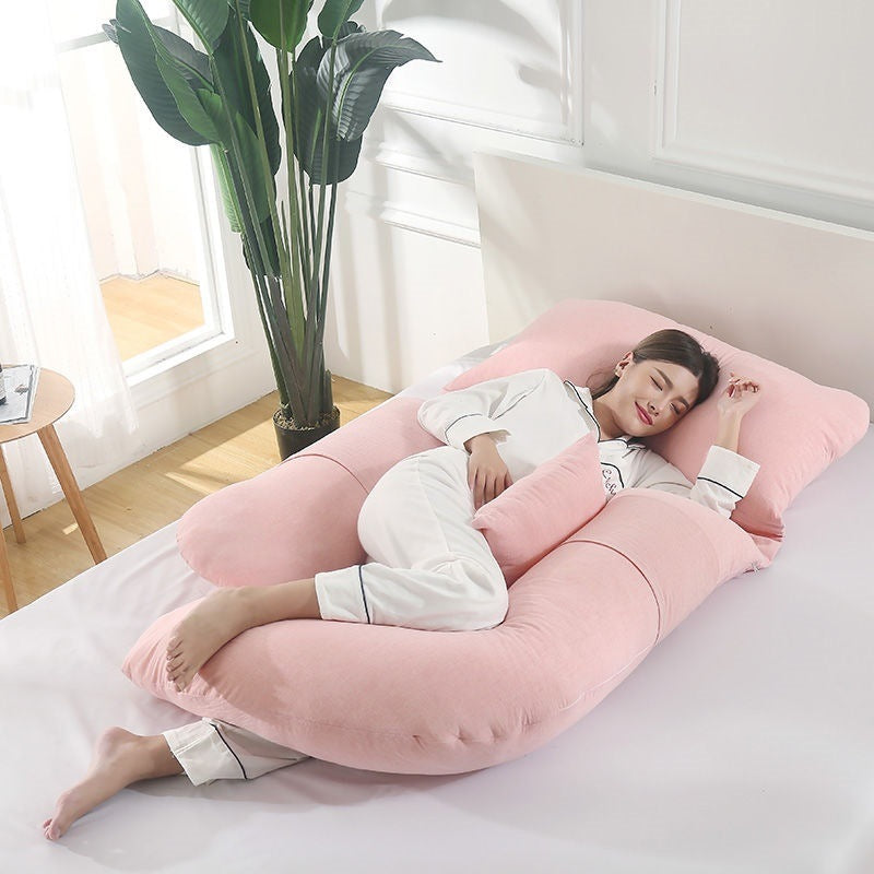 U-Shaped Maternity Waist Protection Side Sleeper Pillow for Comfort Suppor