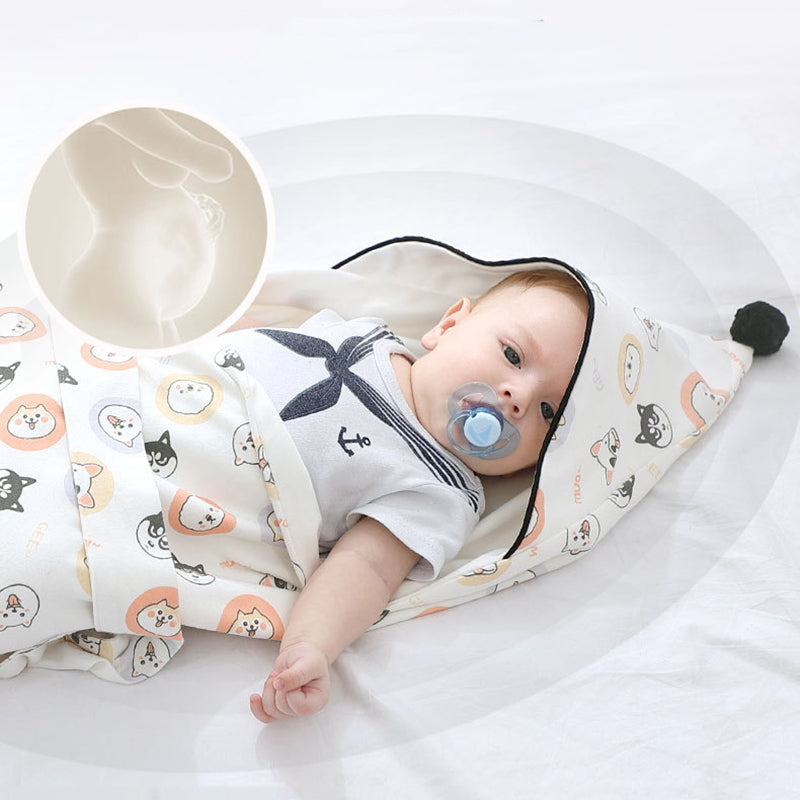 Breathable Cotton Baby Swaddle Printed Quilt for Spring and Autumn Comfort