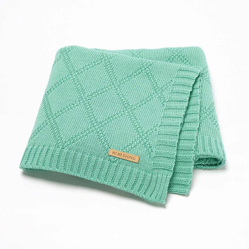 Soft Knitted Baby Blanket For Newborn Comfort And Warmth Cozy Daily Use