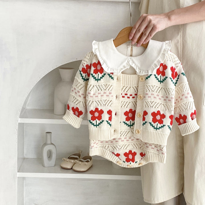 Baby Girl Autumn Sweater Cardigan Outfit