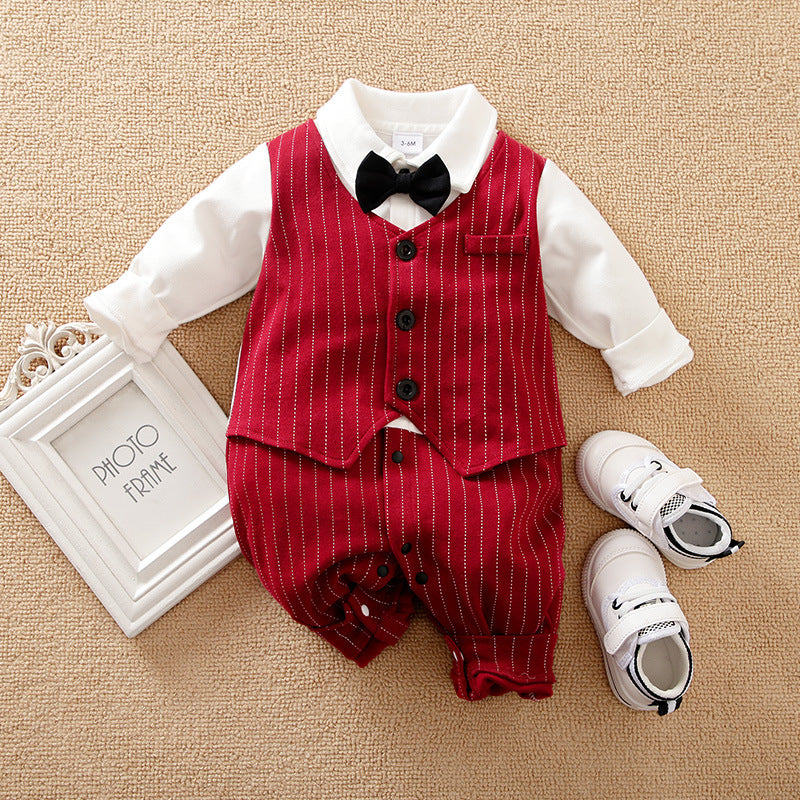 Baby Boy Autumn Romper Outfit