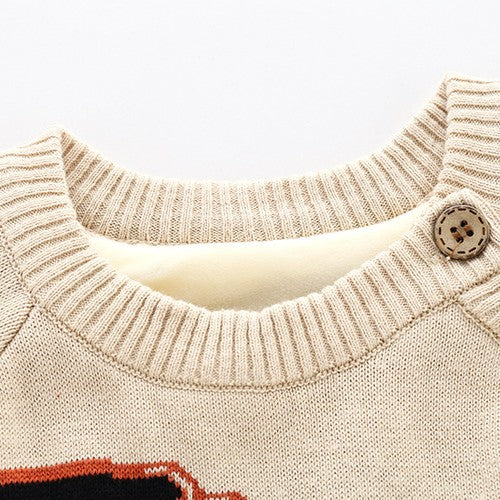 Newborn Baby Crawling Outfit With Thick Warm Harness