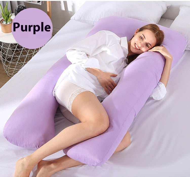 Multifunctional Pure Cotton U-Shaped Maternity Pillow Removable Washable Cover