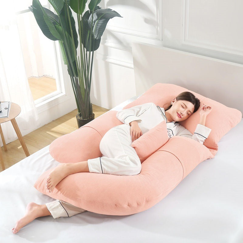 U-Shaped Maternity Waist Protection Side Sleeper Pillow for Comfort Suppor