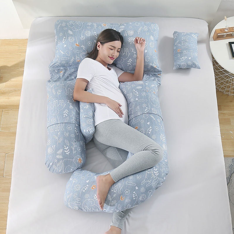 U-Shaped Maternity Waist Protection Side Sleeper Pillow for Comfort Suppor