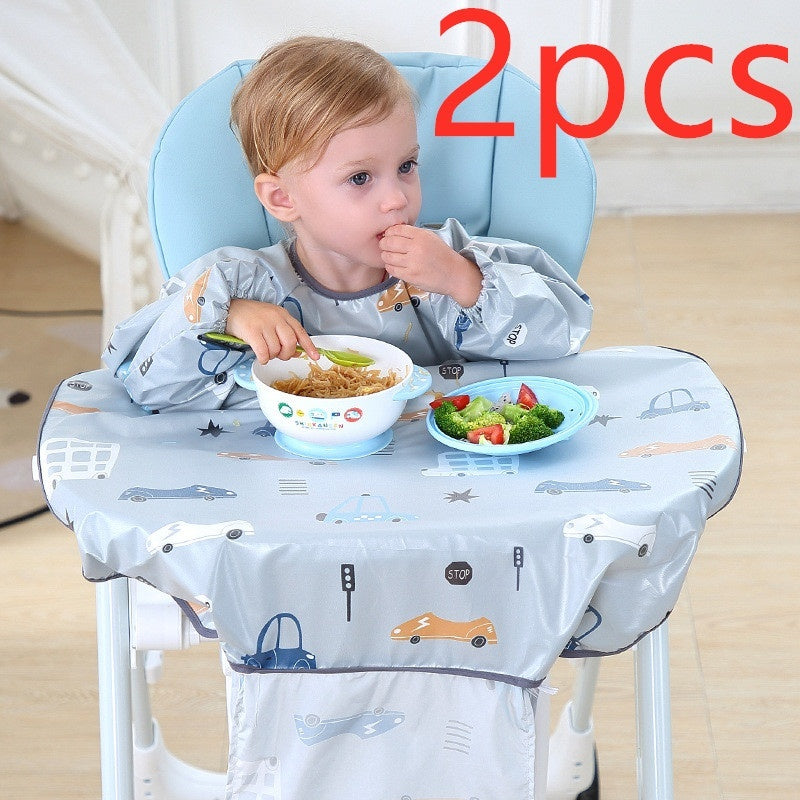 Baby Feeding Bib Cover Anti-Dirty Dining Chair Protective Gown