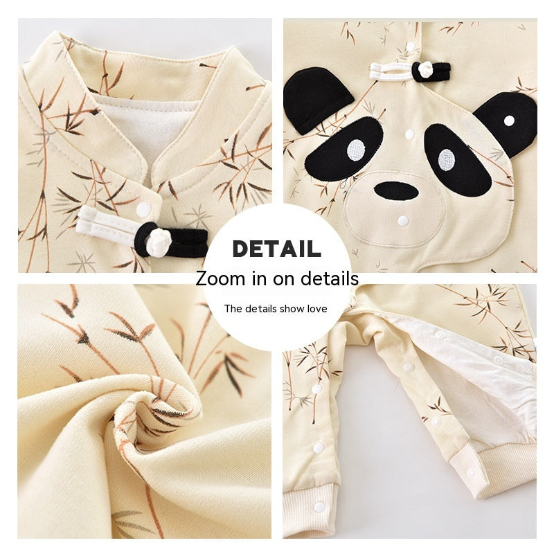 Double Layer Thickened Newborn Baby Outerwear Romper