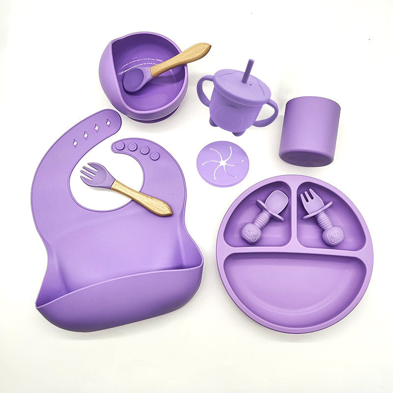 Silicone Baby Feeding Tableware for Complementary Food Learning