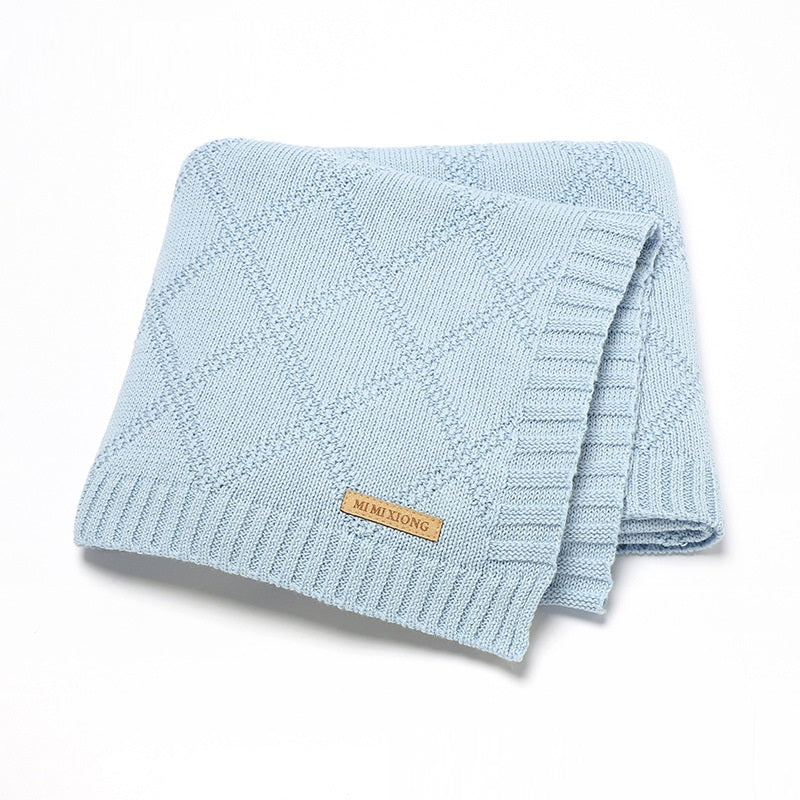 Soft Knitted Baby Blanket For Newborn Comfort And Warmth Cozy Daily Use