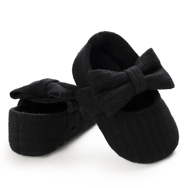 Baby Knitted Wool Bow Shoes Soft Sole Footwear