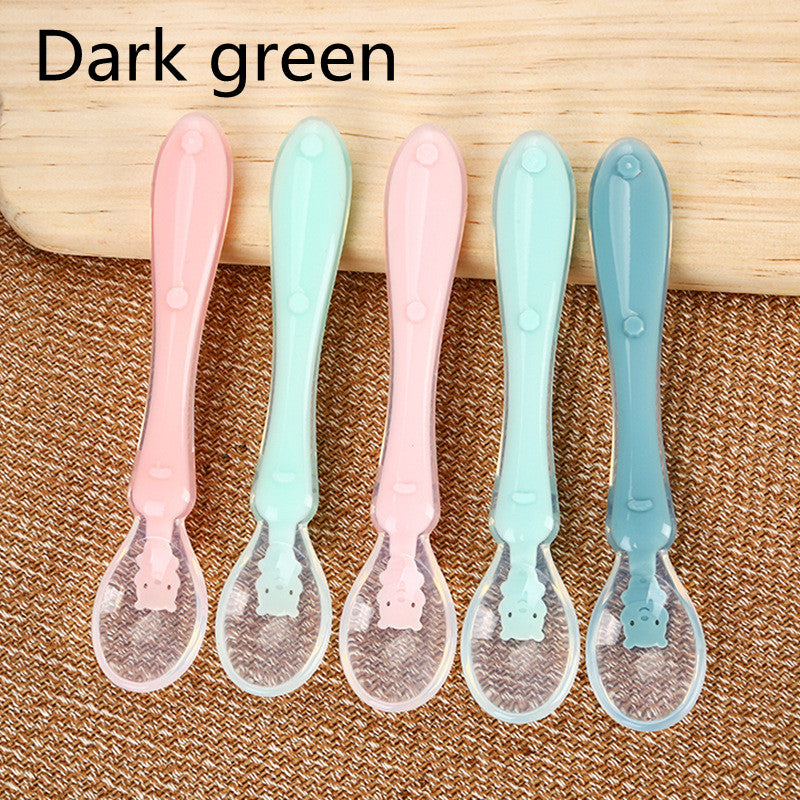 Baby Silicone Feeding Spoon For Water And Soup