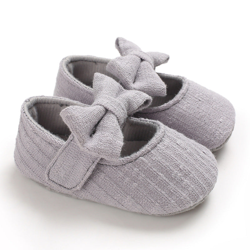 Baby Knitted Wool Bow Shoes Soft Sole Footwear