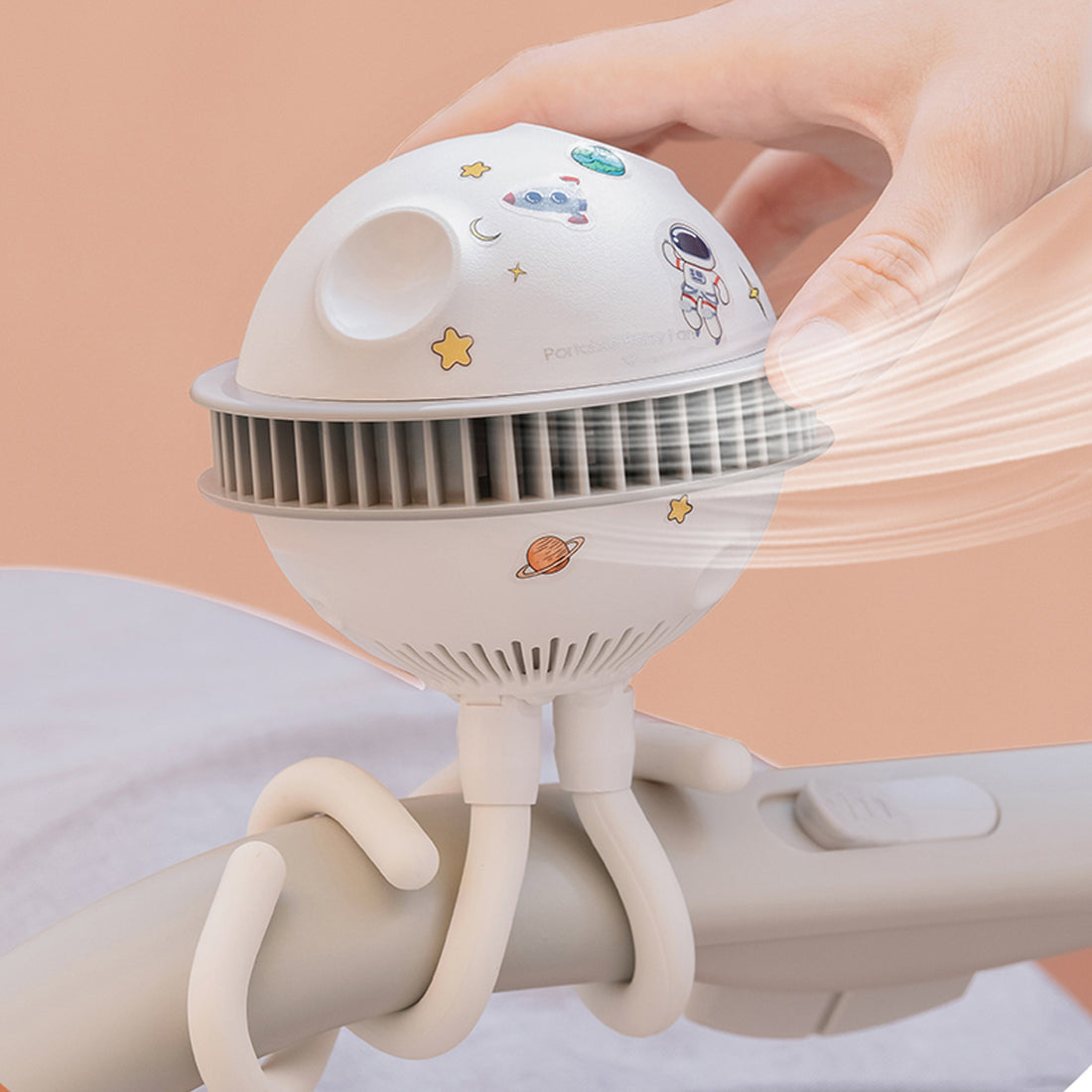 Baby Stroller Bladeless Cooling Fan for Safe Airflow