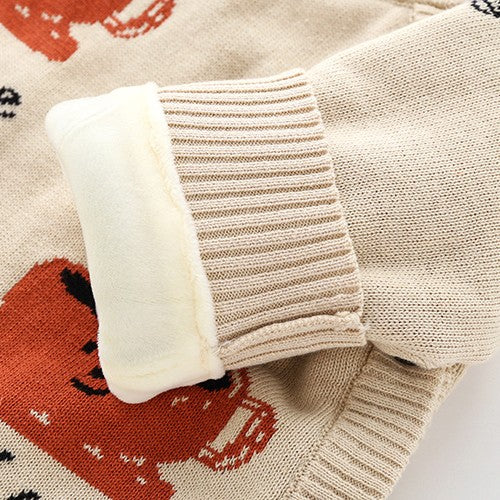 Newborn Baby Crawling Outfit With Thick Warm Harness