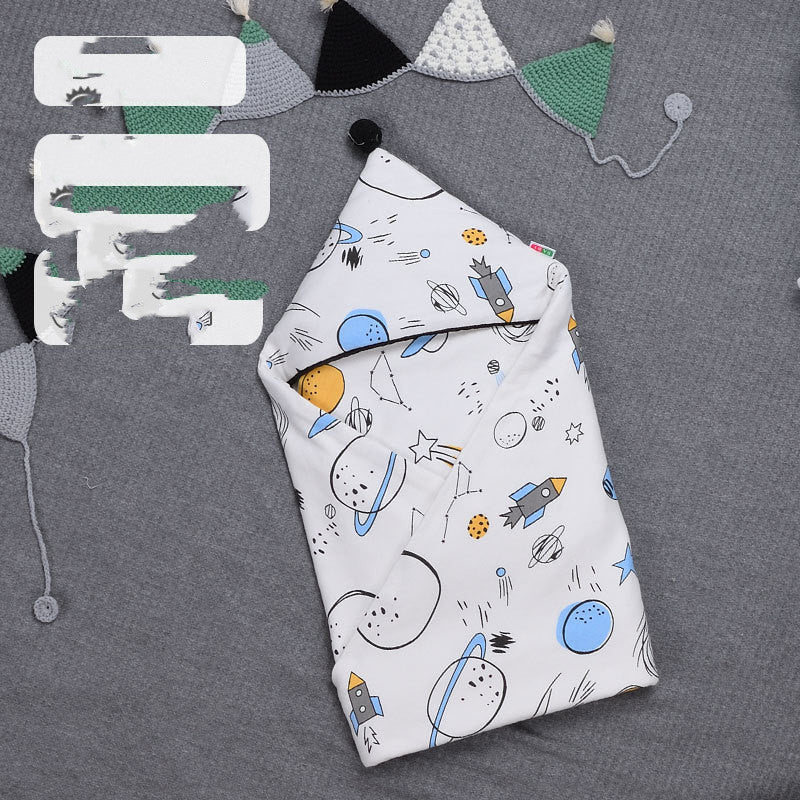 Breathable Cotton Baby Swaddle Printed Quilt for Spring and Autumn Comfort