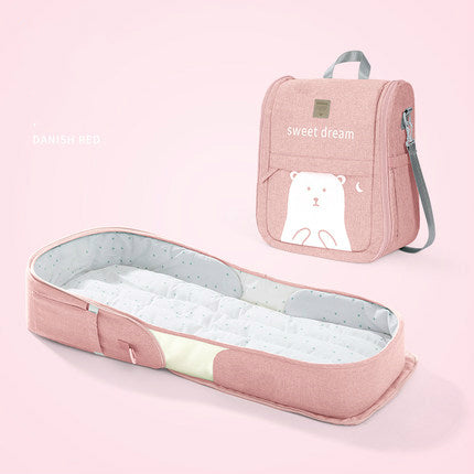 Portable Anti-Pressure Baby Crib Bed-In for Newborn Comfort