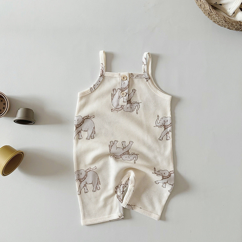 Class A Waffle Baby Jumpsuit Outing Outfit