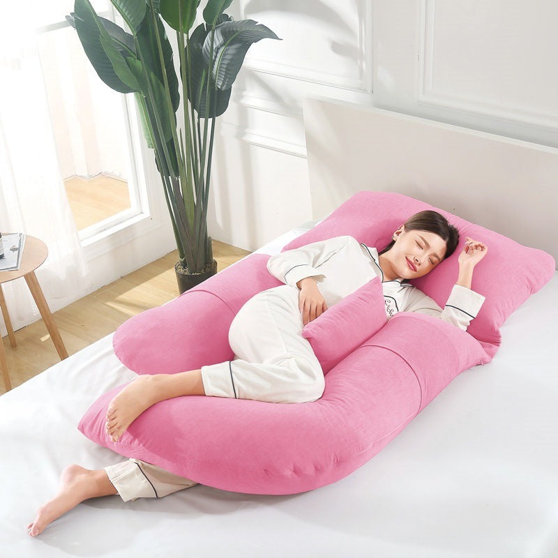 U-Shaped Maternity Waist Protection Side Sleeper Pillow for Comfort Suppor
