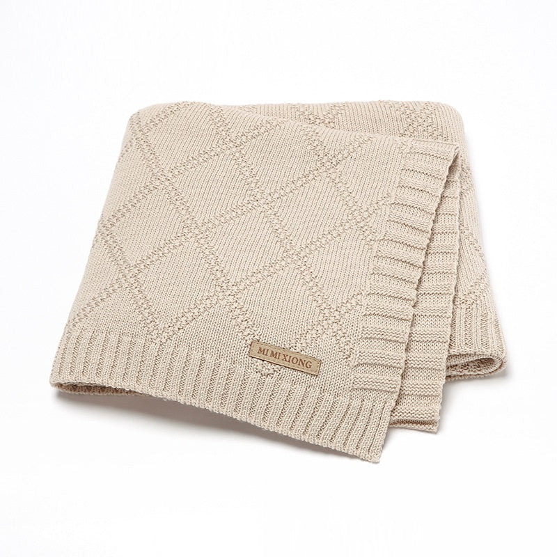 Soft Knitted Baby Blanket For Newborn Comfort And Warmth Cozy Daily Use
