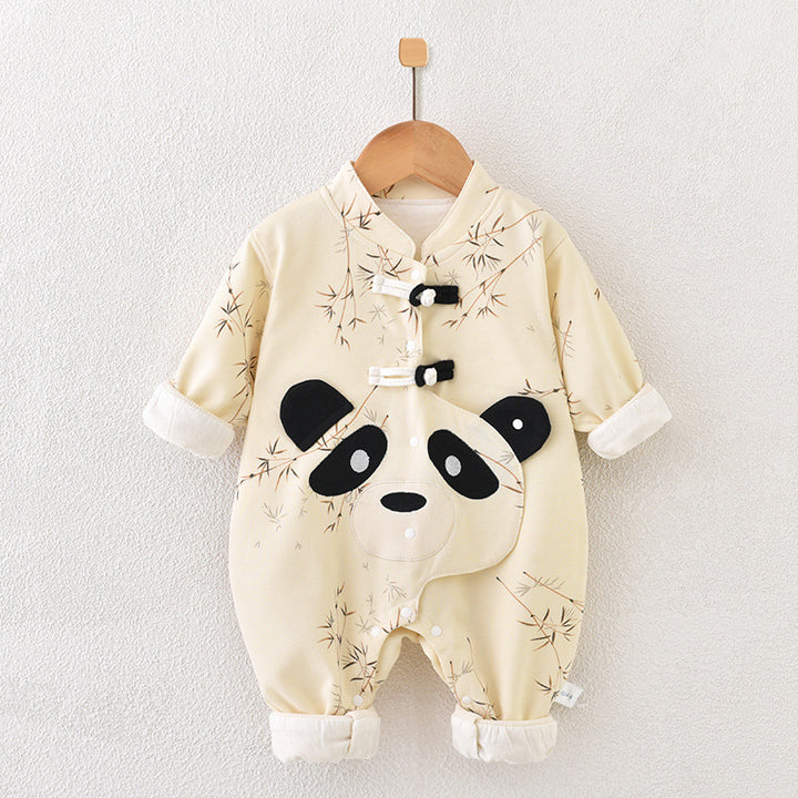 Double Layer Thickened Newborn Baby Outerwear Romper