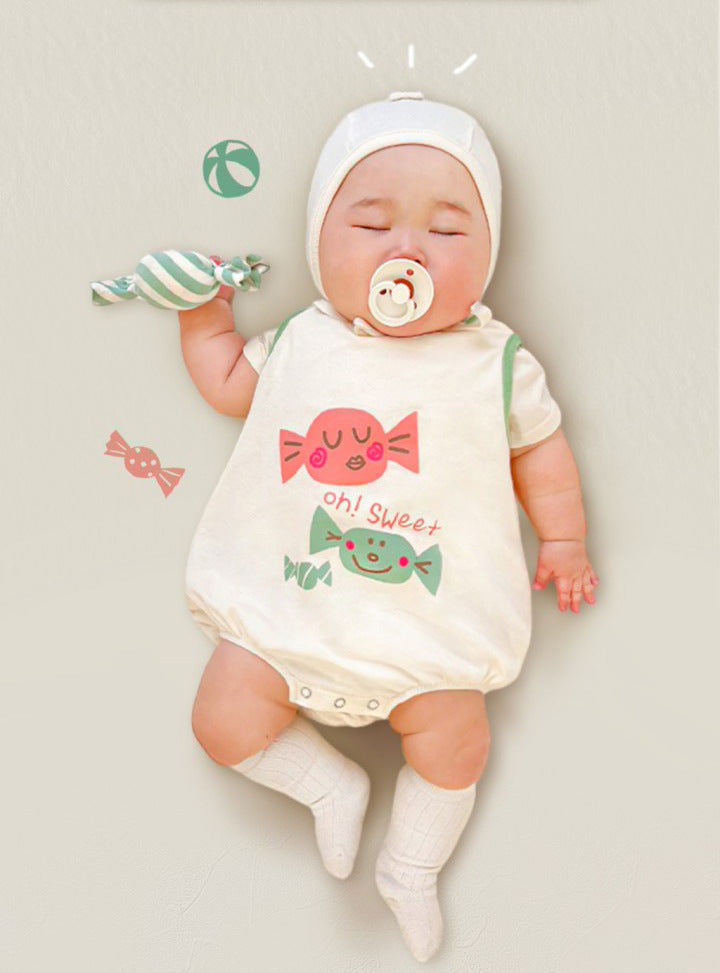 Korean Candy Print Baby Romper Suit Cute Jumpsuit